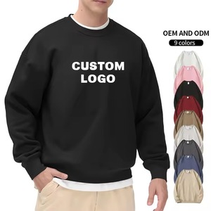 Custom Logo Light <b>Grey</b> Unisex Crew Neck <b>Sweatshirt</b> Oversized Knitted Pullover for <b>Men's</b> and Women's Casual Apparel Lines - Product Image 6