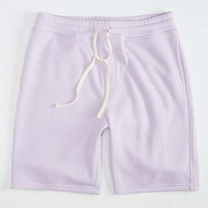 Shorts Bermuda en Coton Rose pour Homme, Taille Élastiquée avec Cordon, Couleur Unie, Tricoté, Respirant, Taille Mi-Haute, Décontracté - Product Image 4