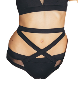 Shorts de pole dance noirs unis grande taille avec cordon de serrage et logo avant, respirants, séchage rapide, tenue de fitness 2 pièces OEM avec OEM ODM - Product Image 4