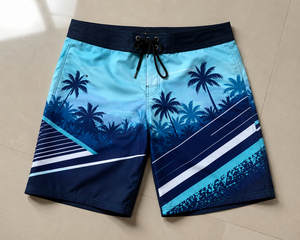 Custom <b>Men's</b> Tropical Palm Print Board <b>Shorts</b> Quick Dry 4 Way Stretch Surf Swim Trunks Beach Boardshorts Water Sports Beachwear - Product Image 6