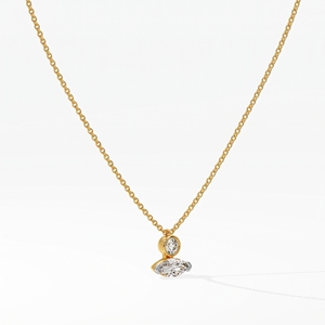 Collar Premium Drip Duo de Plata de Ley con Diamantes Cultivados en Laboratorio y Naturales de 9KT, 10KT, 14KT y 18KT, Colgante para Mujer, Joyería Romántica, Regalo - Product Image 4