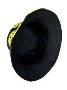 Sombrero de Pescador Unisex Negro y Amarillo con Estampado Digital, Tela de Algodón y Lino, Casual, Transpirable, Ajustable, Bordado 3D, Primavera Verano - Product Image 4