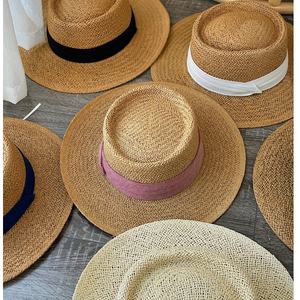 Nuevo Sombrero de Sol de Copa Alta de Verano para Mujer, de Paja de Papel con Lazo, Gorra de Playa Casual de Copa Plana, Estilo Panamá Unisex para Cuatro Estaciones - Product Image 4