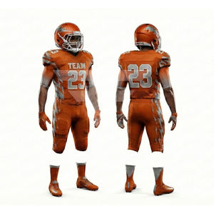 Uniformes de Fútbol Americano Sublimados Personalizados 2026, Tejido de Malla Premium, Unisex, Adulto, Manga Corta, Secado Rápido - Product Image 4