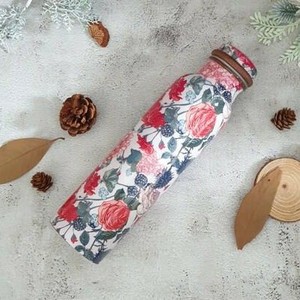 Ayurvedic Pure Copper Water <b>Bottle</b> Leak Proof Lid Reusable Eco Friendly Drinking <b>Flask</b> 1 Liter Premium Quality <b>Bottle</b> - Product Image 2