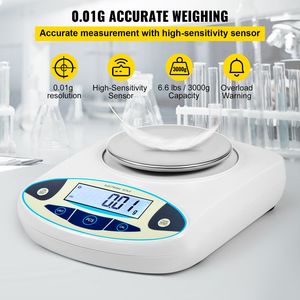 Bilancia Analitica Digitale da Laboratorio ad Alta Precisione 3000g x 0.01g con Conversione in 13 Unità Scientifiche - Product Image 3