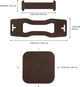 Juego de 6 Posavasos Cuadrados de Cuero Puro, Color Marrón Oscuro, Antideslizantes, para Bebidas, Diseño Moderno - Product Image 2