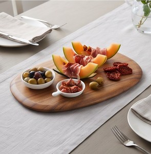 Tabla de Cortar Rectangular de Madera Premium con Acabado Rústico de Grano Natural - Product Image 4
