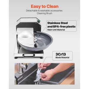 Robot culinaire multifonctionnel en acier inoxydable de qualité alimentaire 3000 tr/min, hachoir à légumes, fruits, céréales, noix avec lame en S - Product Image 6