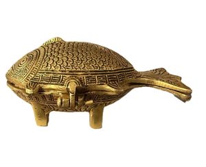 Handcrafted Brass Fish Figurine Eco-Friendly High Quality Decorative Golden Fish Sculpture Vintage Tabletop Home Decor <b>Ornament</b> - Product Image 5