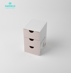 SWORLD Wholesale 3 Layer Detachable <b>Plastic</b> Desktop Organizer Minimalist Design Office <b>Storage</b> Box <b>Drawer</b> OEM/ODM - Product Image 3