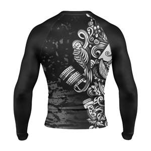 Camiseta de compresión MMA sublimada personalizada al por mayor con etiqueta privada, camiseta de manga larga para grappling para adultos. - Product Image 2