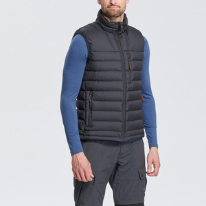 Quilted Woolen Puffer Vest <b>Men</b> Casual Sleeveless <b>Jacket</b> Lightweight Padded Gilet Stand Collar Windproof <b>Warm</b> Waistcoat Outerwear - Product Image 2
