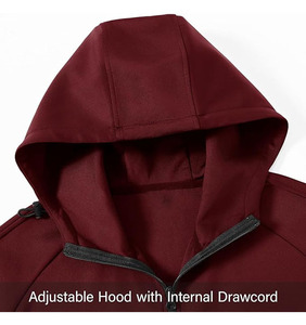 Survêtement en jean vintage pour homme, à capuche, couleur unie, avec cordon de serrage, coupe ample, respirant, séchage rapide, léger, couleur personnalisable - Product Image 3