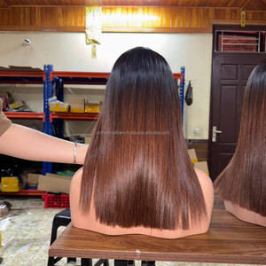 วิกผมแท้เวียดนามแบบลูกไม้ด้านหน้าทรงบ๊อบยาวตรงสวยเป็นธรรมชาติ  วิกผมลูกไม้ฝรั่งเศสแบบ HD  สามารถปรับแต่งสีได้ กำลังเป็นที่นิยมอย่างมาก - Product Image 2