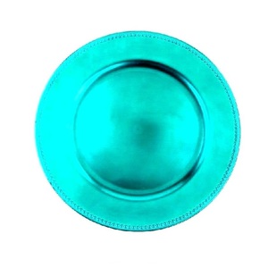 Plaque en acier inoxydable métal de haute qualité pour la décoration de mariage servant la forme ronde plaquée or pour café hôtel et jardin - Product Image 3