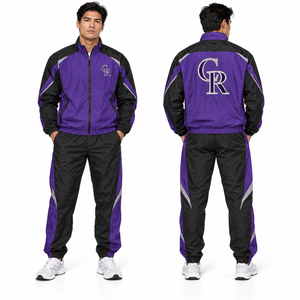 Ensembles coupe-vent sportifs pour hommes – Commandes en gros, impression sérigraphique, options de tailles, service d'échantillonnage – Vêtements de sport, tenues de jogging, couches de protection pour l'extérieur - Product Image 2