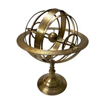 Astrolabe en laiton avec sphère armillaire gravée des signes du zodiaque, globe armillaire, décoration de table pour la maison et le bureau