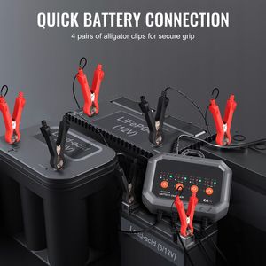 Caricabatterie Intelligente Completamente Automatico da 8 Ampere per Batterie LiFePO4 e Piombo-Acido (AGM/Gel/SLA) - Mantenitore di Carica per Auto - Product Image 6