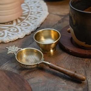Passoire à thé en métal doré de qualité supérieure, durable, pour infuser les feuilles de thé en vrac, ustensile de cuisine - Product Image 4