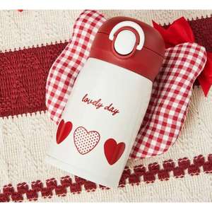 Gobelet isotherme en acier inoxydable Honey Heart Cute avec couvercle et sangle pour usage quotidien - Product Image 2