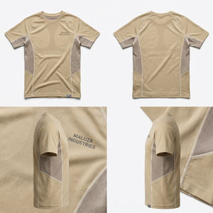 Hauts de yoga sportifs en tricot écologique Spandex/Polyester avec dos en maille respirante, T-shirts de gym professionnels pour hommes, vêtements de sport d'entraînement - Product Image 6