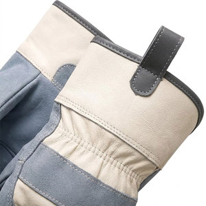 Gants de travail en cuir de vachette pleine fleur, durables, certifiés CE, résistants à la chaleur, sans poudre, 11 oz, doux, confortables, robustes et de sécurité. - Product Image 6