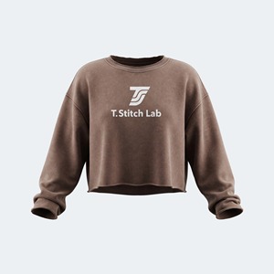 Sudadera de Mujer de Corte Holgado y Relajado, Cuello Redondo, Hombros Caídos, Estilo Urbano, Tallas Grandes, Servicio OEM con Logotipo Personalizado - Product Image 4