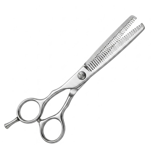 Ciseaux professionnels de coiffure en acier inoxydable de haute qualité pour la texture des cheveux, ciseaux à effiler pour salon de coiffure avec vis réglable, Pakistan - Product Image 2