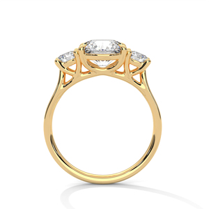 Anillo de diamante cultivado en laboratorio de alta calidad hecho de oro amarillo sólido de 14k, hermosos anillos de compromiso o boda a un precio razonable. - Product Image 3