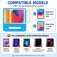 Étui HGD pour iPad 2025, étui classique avec protection d'écran intégrée, compatible avec iPad 10,9 pouces 10e génération A16 2025
