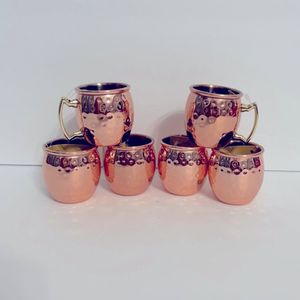 Copper Moscow mule mug set coastal sunrise beverage <b>cups</b> <b>reusable</b> handmade serving mugs premium finish - Product Image 2