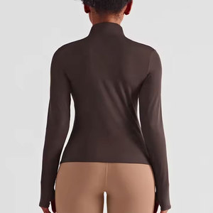 Haut de sport pour femme à manches longues, imprimé, tricoté, à séchage rapide, respirant, en Spandex et Polyester, taille haute - Product Image 4