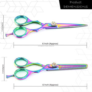 Professional Two Pieces Set Best Barber <b>Thinning</b> <b>Scissors</b> Japanese Barber Shears sharp Cutting Edges for <b>Hair</b> Styling - Product Image 4
