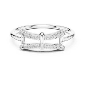 Conjunto de Diamantes Cultivados en Laboratorio de Moda, Oro Blanco de 18 Quilates con Baño de Rodio, para Compromiso, Boda, Fiesta, Regalo de San Valentín, Uso Diario, para Mujer - Product Image 4