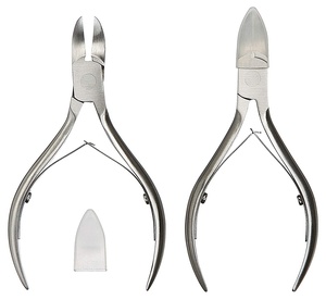 Hot Sale Wholesale Factory Sputterproof Cuticle Nippers Professional Stainless Steel Plastic Handle Wide Jaw Nail Clipper - Product Image 1
