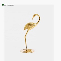 Décoration de fleur dorée en laiton, figurine brillante pour cou LONG, articles de décoration indiens, décoration de maison en laiton fait