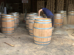 ถังไวน์2025ถังไม้โอ๊คธรรมชาติถังไวน์ใหม่สีน้ำเงินบัวสำหรับอายุที่สมบูรณ์แบบและรสชาติเป็นของแท้ - Product Image 3