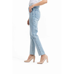 Ladies High Waisted Straight Denim Pants Loose Fit Wide Leg Jeans Comfy Cotton Wash Trousers For Everyday Wear - Product Image 4