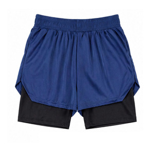 Shorts de bain 2-en-1 pour hommes, shorts de course à séchage rapide avec poche pour téléphone, double couche, shorts de sport pour la salle de sport - Product Image 2