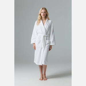 Bata de Baño de Algodón para Hotel 2026, Bata de Spa de Tejido de Rizo de Secado Rápido con Absorción Rápida para Verano y Otoño - Product Image 1