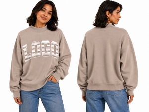 Wholesale Cheap Price Customizable <b>Long</b> Sleeve Mock Neck Breathable Polyester/Cotton Winter <b>Sweatshirt</b> <b>For</b> <b>Women</b> All Season Wear - Product Image 1