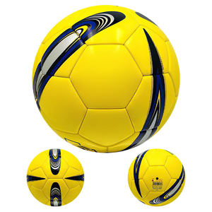 Yellow Solid Football with Eco-Friendly Rubber Bladder Durable Design for Indoor/Outdoor Use Size 5 Medium Air Retention - Product Image 1