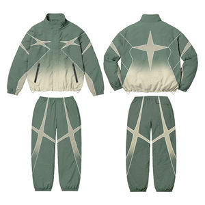 Conjunto Deportivo Personalizado con Logotipo, Chaqueta Cortavientos, Pantalones Deportivos con Cierre, para Hombre, de Algodón Grueso, Resistente al Viento y Transpirable - Product Image 4