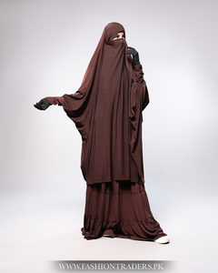 กระโปรงทรงหลวมสำหรับ jilbab ฮิญาบแบบตรงฮิญาบผ้าเจอร์ซีย์ยืดได้ - Product Image 5