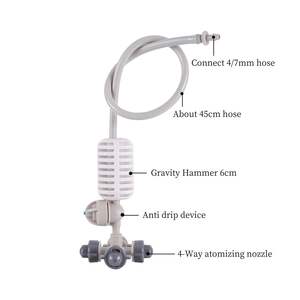 Pulvérisateur brumisateur 4 voies pour système d'humidification de ferme avicole, buse de brumisation en plastique, atomiseur d'eau, arroseur pour refroidissement de serre - Product Image 4