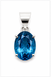 Colgante de Tanzanita Ovalada en Plata de Ley 925, Colgante de Piedra Preciosa Azul Violeta Facetada, Amuleto de Collar con Piedra de Nacimiento de Diciembre - Product Image 3