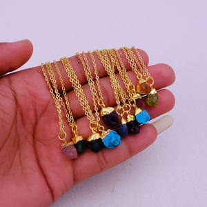 Collar Ajustable de Cuarzo Rosa Natural con Baño de Oro Rosa para Mujer, 18+2 Pulgadas de Largo - Product Image 6