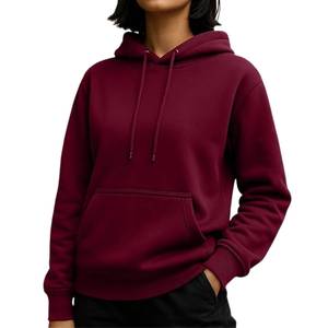 Sudadera con capucha de algodón personalizada para mujer, con cremallera completa, ligera, estilo urbano, ODM, al por mayor - Product Image 1