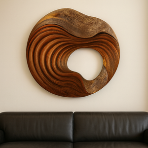 Escultura de Madera Orgánica de Lujo Hecha a Mano, Arte Decorativo para Pared, Muebles de Sala de Estar, Decoración de Pared, Regalo de Inauguración de Casa - Product Image 3